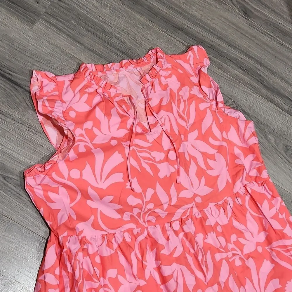 Bright & Fun Layered Summer Dress - Picture 3 of 5